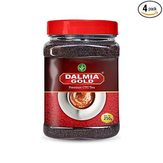 Dalmia Gold Premium CTC Tea with Long Orthodox Leaves - 250gms ( Jar )